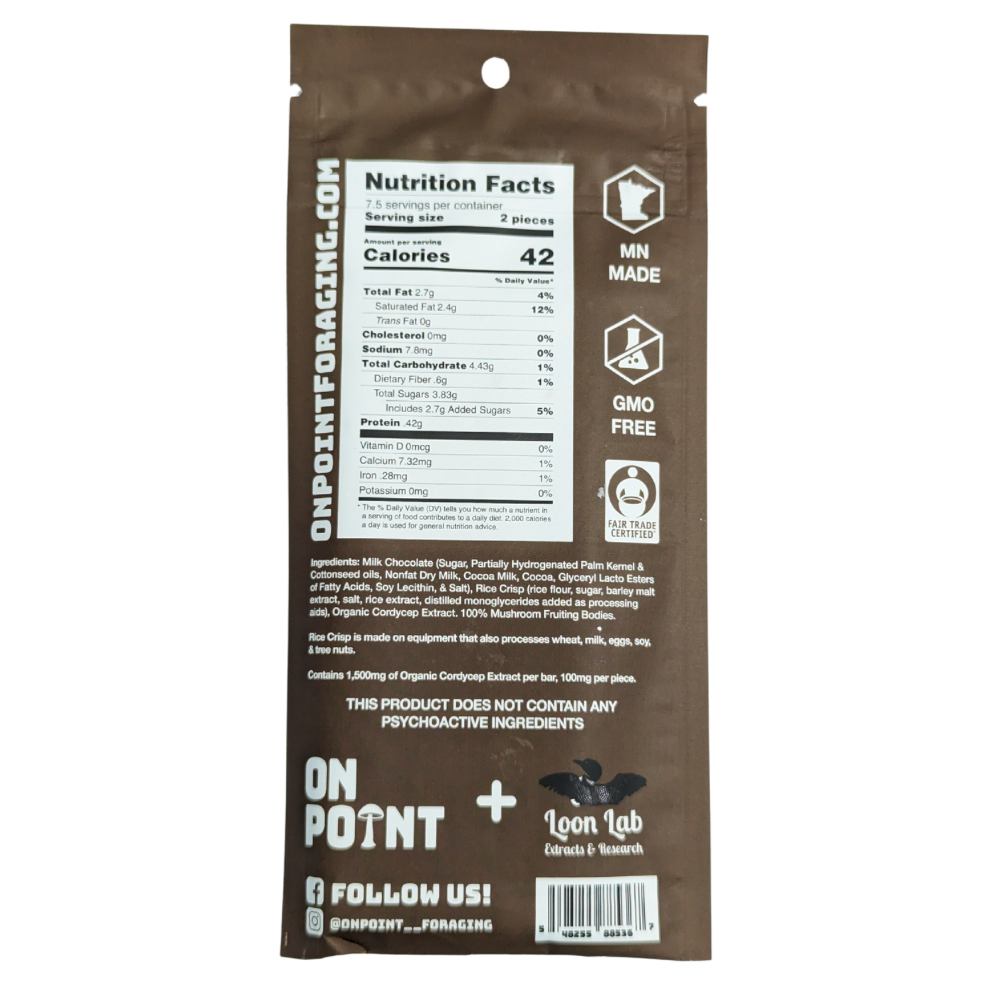 ON POINT Cordycep Chocolate Crunch Energy Bar