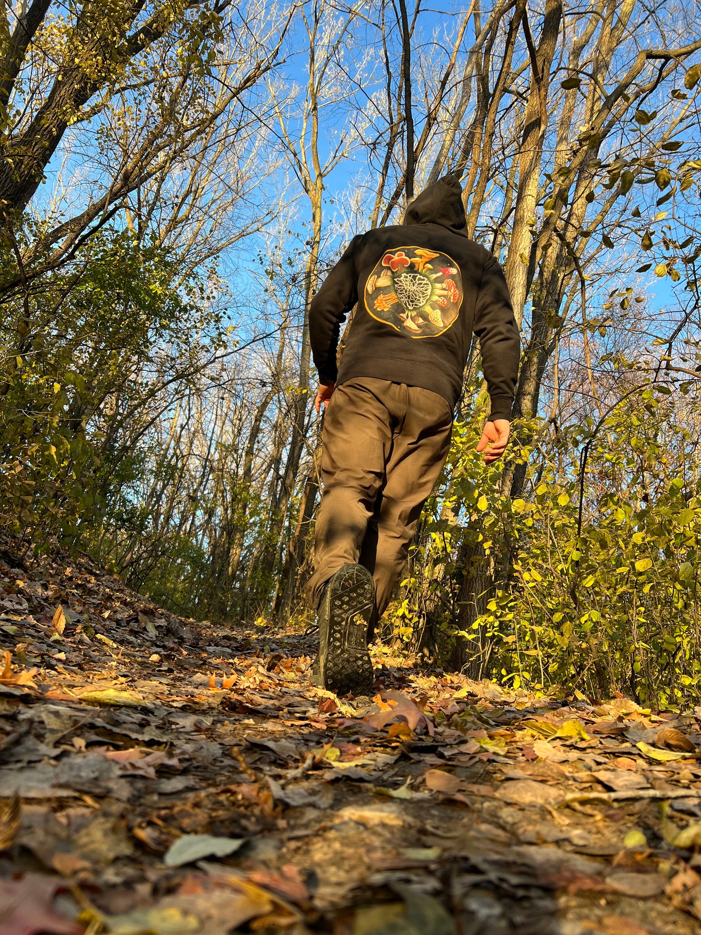 ORIGINAL PULEO ARTS MERCH~ “Mushrooms of the Upper Midwest” Zip-Up Hoodie