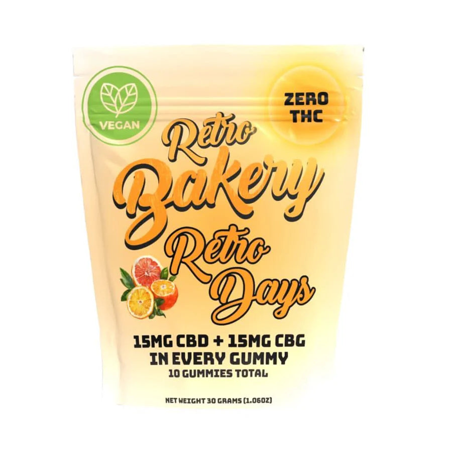 Retro Bakery- Retro Days CBD + CBG Gummies (Zero THC)