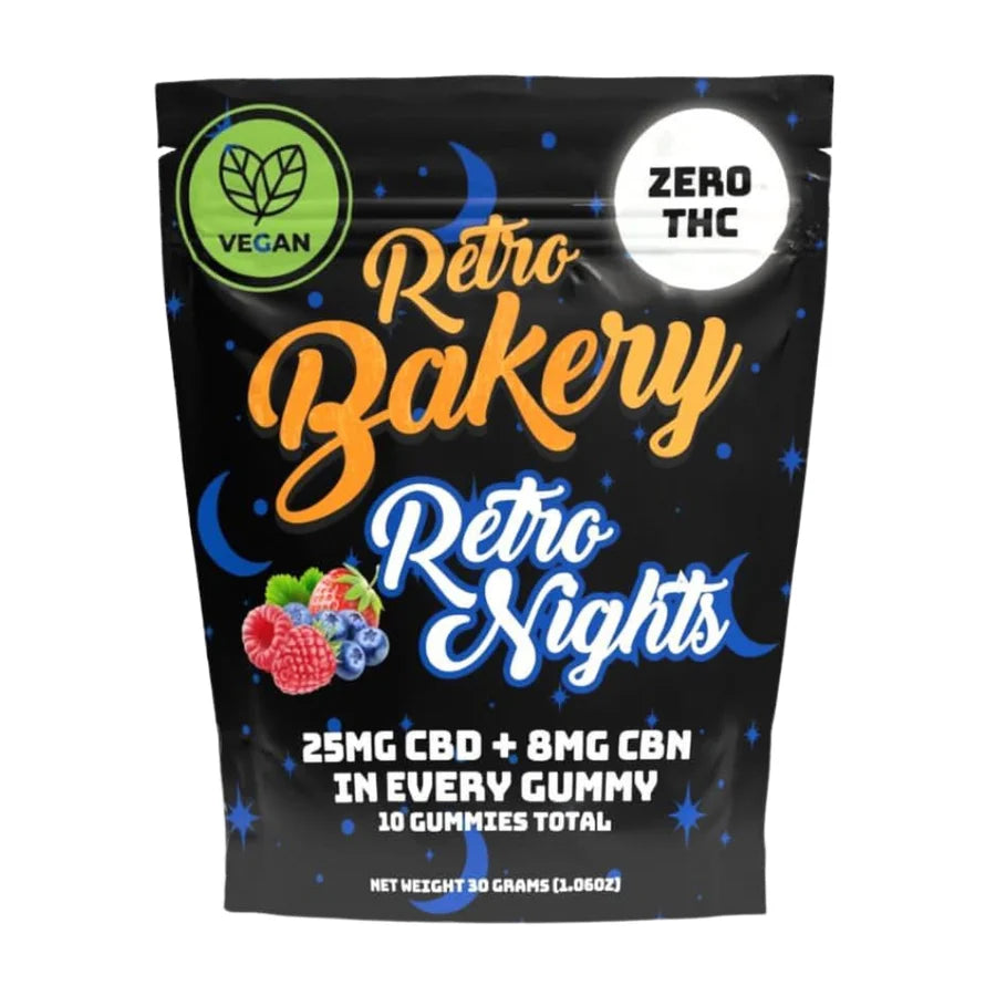 Retro Bakery- Retro Nights CBD + CBN Gummies (Zero THC)