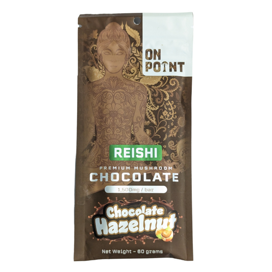 ON POINT Reishi Hazelnut Anti-Anxiety Chocolate Bar