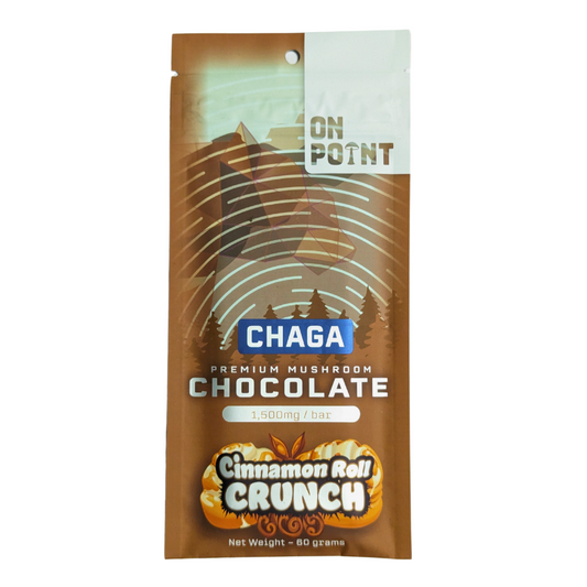 ON POINT Chaga Cinnamon Roll Crunch Overall Health Bar