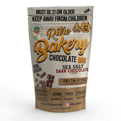 Retro Bakery 50MG THC DARK CHOCOLATE BAR - 10 PIECES