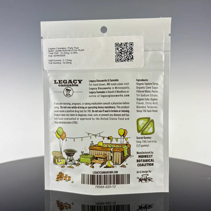 Legacy HASH ROSIN Party Pear Gummies 50mg THC