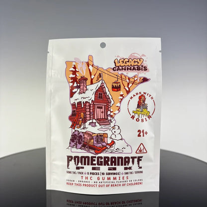 Legacy HASH ROSIN  Pomegranate Peak Gummies 50mg THC