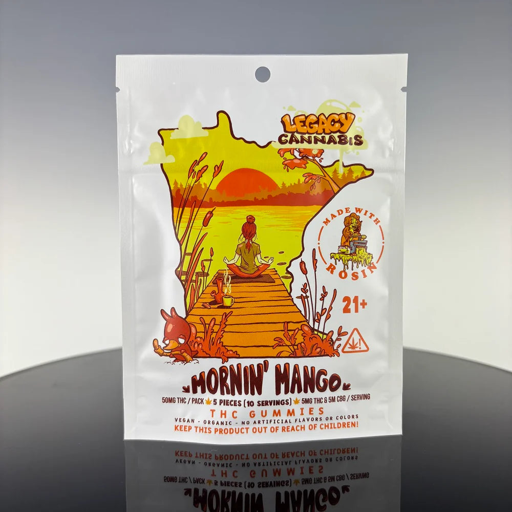 Legacy HASH ROSIN Mornin' Mango CBG Gummies 50mg THC