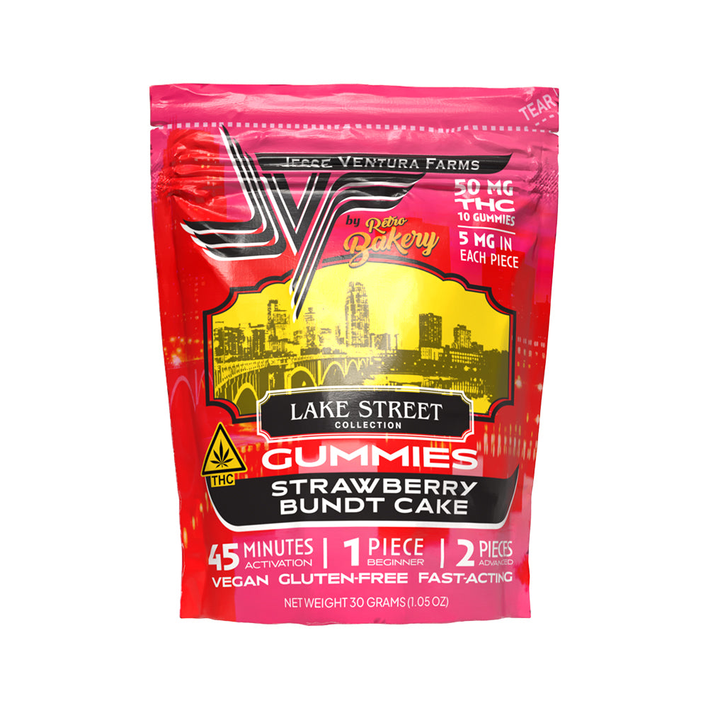 STRAWBERRY BUNDT CAKE VEGAN GUMMIES - 10PK 50MG THC