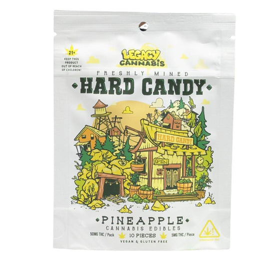 Legacy Cannabis Pineapple Hard Candy - 50mg THC