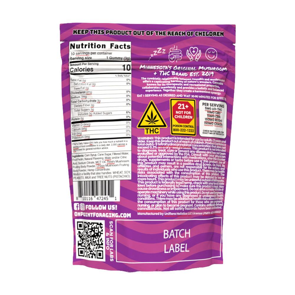 On Point : Minnesota Mixed Berry - Calm Minnesota Nights Vegan Gummies
