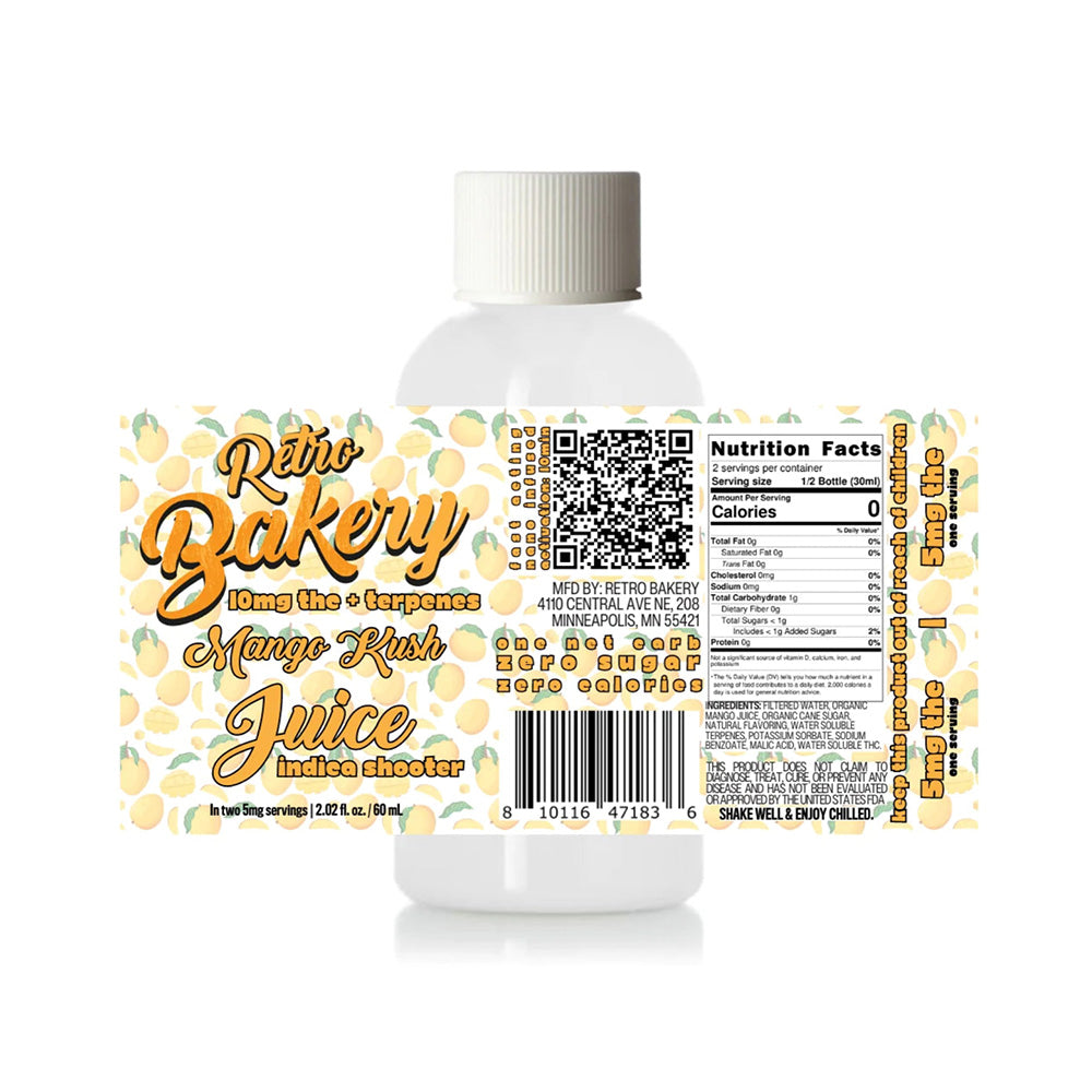 Retro Bakery 10MG THC SHOT - MANGO KUSH JUICE - INDICA