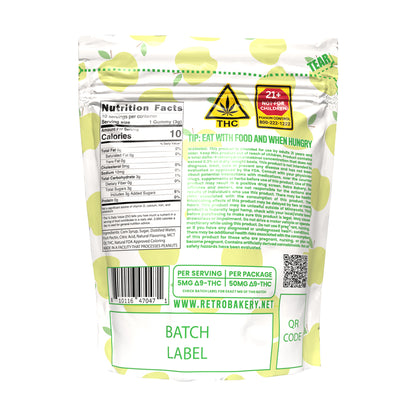 Retro Bakery 50MG FAST ACTING VEGAN THC GUMMY BITZ - SOUR APPLE