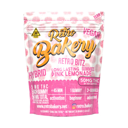 Retro Bakery 50MG FAST ACTING VEGAN THC GUMMY BITZ - SOUR PINK LEMONADE