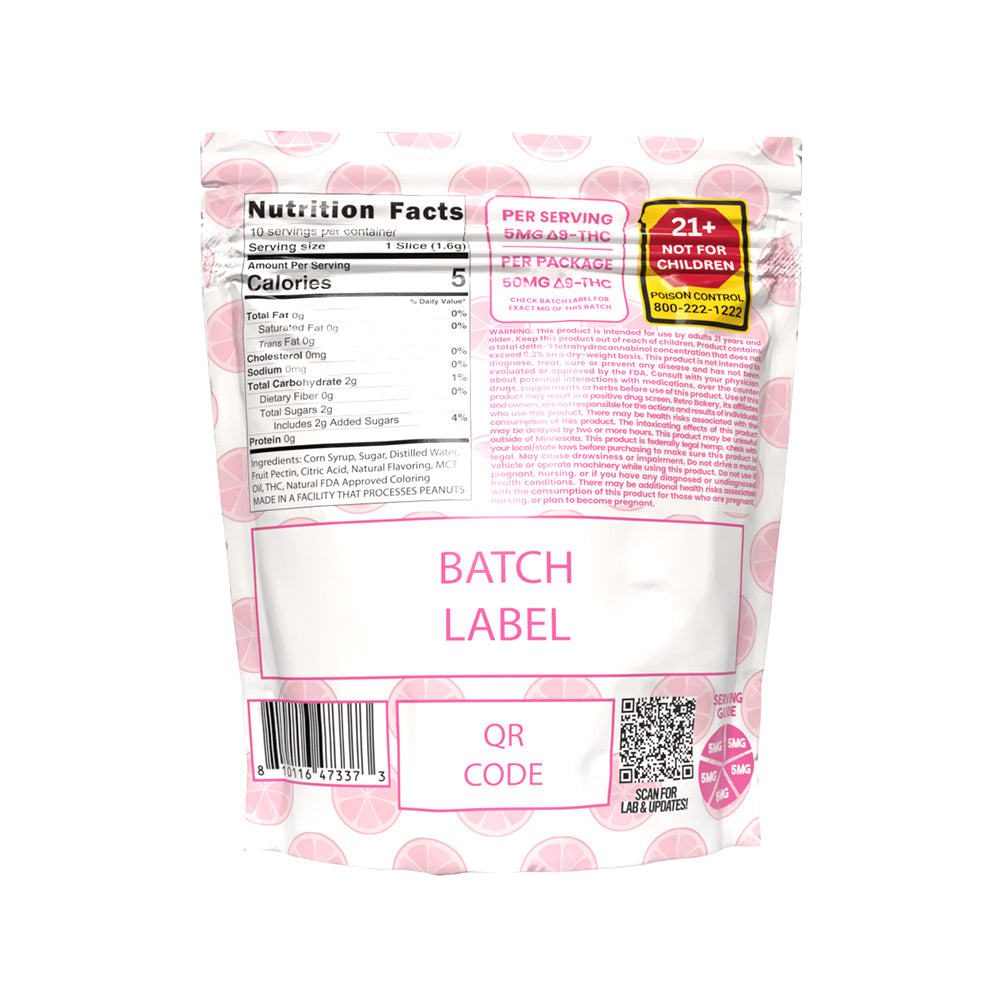 Retro Bakery Sour Pink Lemonade Wheels