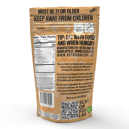 Retro Bakery CHOCOLATE COVERED CRISPY RICE TREATS - 2 PACK - 40MG THC